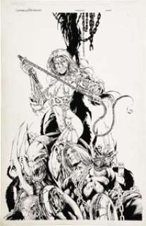 Keu Cha and Jason Gorder The Darkness/Witchblade #1 Cover Original Art (Image, 1999). The only things -