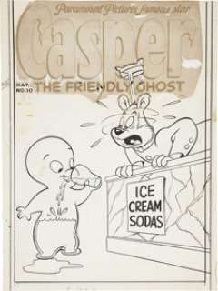 Steve Muffatti and Lee Donahue Casper the Friendly Ghost #10 Cover Original Art (Harvey, 1953). Casper -