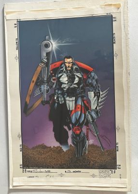 Punisher 2099 #25 Original Painted Production Cover Art Simon Coleby Marvel