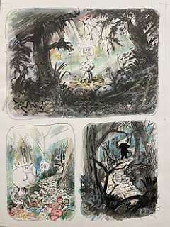 Winshluss | Winshluss - 1 Original colour page - Dans la forêt sombre et mystérieuse - 2016 | Catawiki
