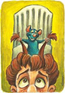 Joan Vizcarra - Ratatouille: Alfredo Linguini & Remy - Original Painting - Original Artwork | Catawiki