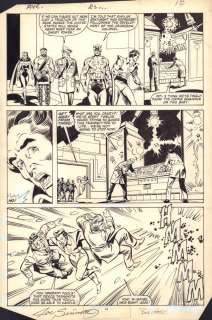 Bob Hall, Joe Sinnott | Avengers #252 P.14 - Captain America, Hercules, Wanda the Scarlet Witch, & Starfox Action - 1984 Signed | Anthony’s Comic Book Art