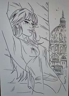 Jim - 1 Pencil drawing - Une Nuit à Rome - Marie | Catawiki