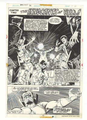 MARVEL TEAM-UP #34 PG 11 ORIGINAL COMIC ART SAL BUSCEMA 1975 SPLASH | Neat Stuff Vault