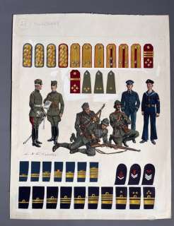 Funcken, Fred - 1 Original colour drawing - L’Uniforme & armes des soldats de la guerre 1939-1945 - L’armée Yougoslave - 1969 | Catawiki