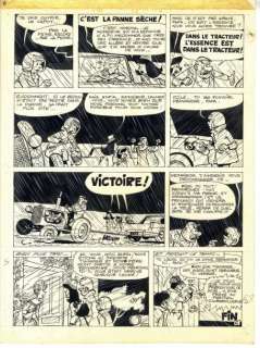 Will & Goscinny | Will & Goscinny Record & Veronique Planche originale n°6 Ã  l’encre de chine | Cornette de St Cyr