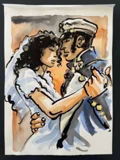 Cassini, Jean-Claude - 1 Original colour drawing - Corto Maltese