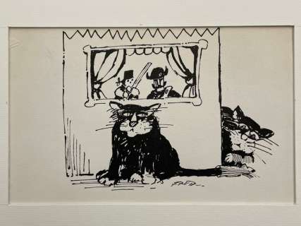 Fred - 1 Original drawing - Guignol et le chat | Catawiki