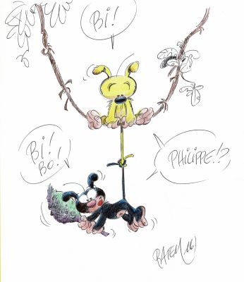Batem | Lot 178 - Marsupilami, Baby Prinz en édition spéciale Marsu-Productions, agrémenté d’une dédicace. Proche de l’état neuf. | Septimus