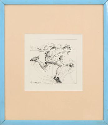 Lot 96 - Claude Serre (1938-1998) Projet d’affiche pour le triathlon de… | Fauve Paris