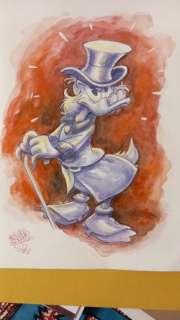 Alessandro Gottardo - 1 Watercolour - Uncle Scrooge - "Plutocratica Sicumera" - 2022 | Catawiki