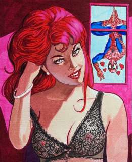 Candita, Giuseppe - 1 Original colour drawing - Mary Jane Watson, lovely Spiderman - 2024 | Catawiki