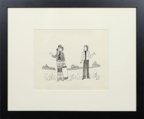 Lot 9 - GUS (Gustave ERLICH dit) (1911-1997) Auto stop Feutre et lavis d’encre… | misc / divers