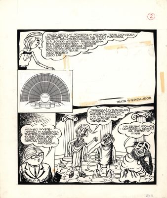 Henryk Jerzy Chmielewski (Papcio Chmiel) | Tytus w teatrze, odcinek 2 (komplet – tusz i kolor) | Galeria Komiksu