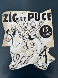 Saint-Ogan, Alain - 1 Original cover - Zig et Puce - (années 1950) | Catawiki