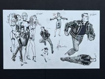 Howard Chaykin - 1 Original drawing - American Flagg! - Charakterstudien | Catawiki