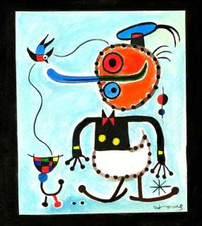 Tony Fernandez - Donald Duck Inspired by Joan Miró’s ’The Red Disc Pursuing the Lark’ (1953) - Original Painting | Catawiki