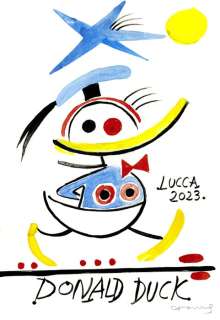 Tony Fernandez - Donald Duck Inspired By Joan Miró’s "Tribute To Antonio Machado" (1966) - Original Painting - Hand | Catawiki