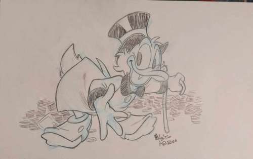 Asaro, Massimo - 1 Original drawing - Uncle Scrooge - Paperon De Paperoni - 2024 | Catawiki