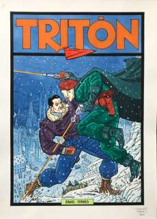 Torres, Daniel - 1 Original colour drawing - Roco Vargas - Triton - 2006 | Catawiki