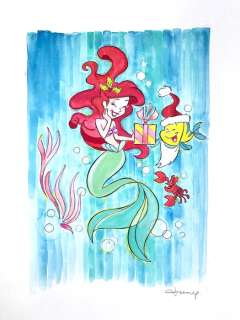 Fernandez, Tony | Original drawing   - The Little Mermaid  - Disney Art X-Mas | Catawiki