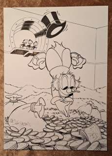 Bas Heymans - 1 Original drawing - Disney - duik in geldpakhuis | Catawiki