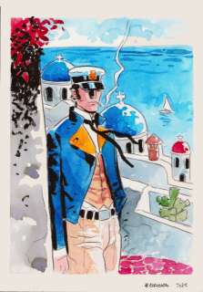 Caracuzzo, Giancarlo - 1 Original colour drawing - Corto Maltese - Omaggio a Pratt - 2025 | Catawiki