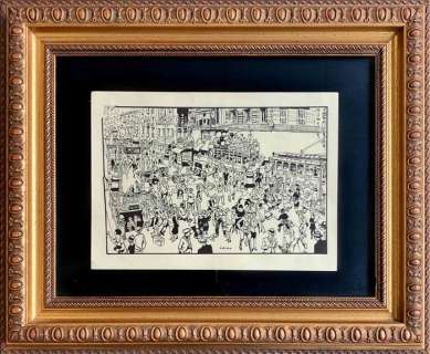 Opisso, Ricard - 1 Original drawing - The City | Catawiki