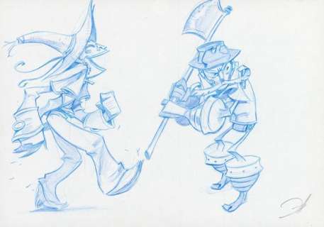 Enrique Fernandez - Illustration originale - Le magicien d‘Oz