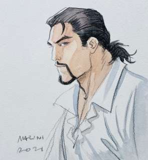 Marini, Enrico - 1 Original colour drawing - Le Scorpion - 2021 | Catawiki