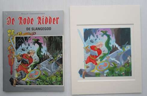 Biddeloo, Karel / Studio Wandersteen - 1 Coloration originale - De Rode Ridder 137 - De Slangegod | Catawiki