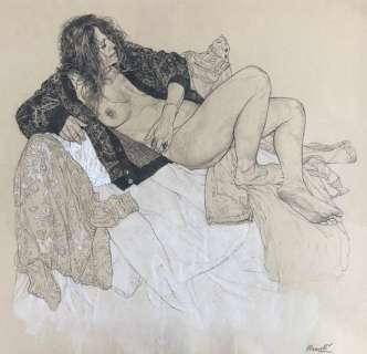 Riccardo Mannelli - 1 Original drawing - Shining suspension | Catawiki