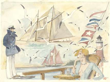 Lele Vianello - Illustration originale, hommage à Corto Maltese