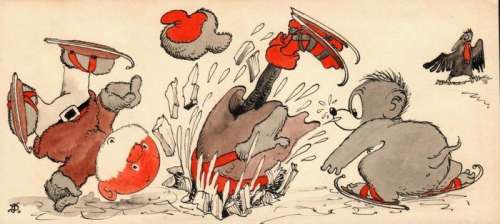 Dulieu, Jean - 1 Original colour drawing - Paulus de Boskabouter - IJspret- Paulus, Gregorius, Eucalypta en Salomo - 1958 | Catawiki