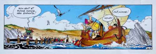 Uderzo, Albert - 1 Mise en couleur originale - Astérix T14 - Astérix en Hispanie | Catawiki