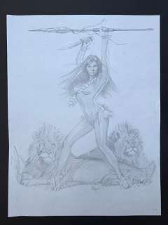 Jim Silke - 1 Original drawing - Jungle Girls | Catawiki
