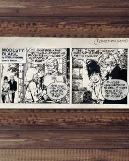 Romero, Enric Badia - 1 Published artwork - Modesty Blaise – Original Strip #6829A - Hand Signed - 1983 | Catawiki