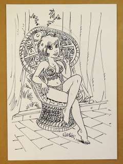 Walthéry, François - 1 Original drawing - Natacha - Dans un fauteuil - 2022 | Catawiki