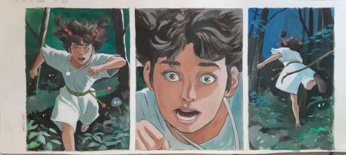 Zuccheri, Laura - 1 Original colour drawing - Les Epee de Verre - Yama’s Escape - 2005 | Catawiki