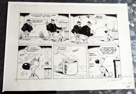 Janvier, Michel | Original Indian ink page  - Rantanplan  - La Mascotte  - (1985) | Catawiki