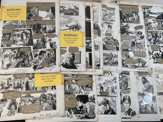 Lot 254 - FELIX (Germany) - 12 pages of original interior black/white comic book art, for this German-produced | Excalibur Auctions
