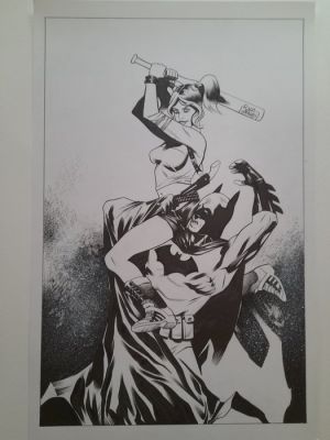 Rafa Vargas - 1 Original drawing - Batman & Harley | Catawiki