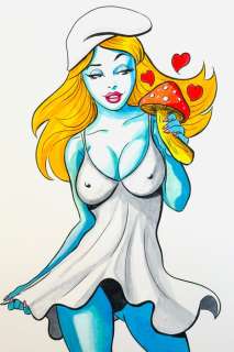 Candita, Giuseppe - 1 Original colour drawing - De Smurfen - Puffetta - 2025 | Catawiki
