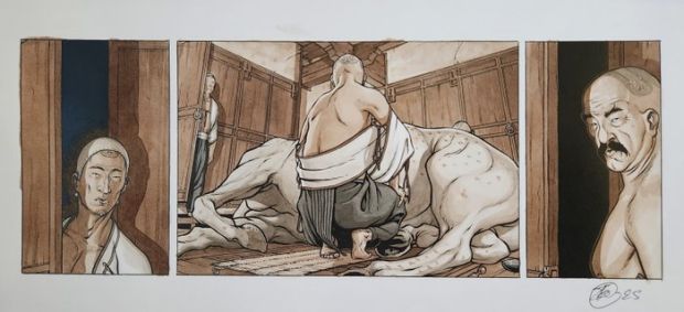 Eric Bourgier - 1 Original colour page - Servitude - T02 Drekkars planche 01 - 2008 | Catawiki