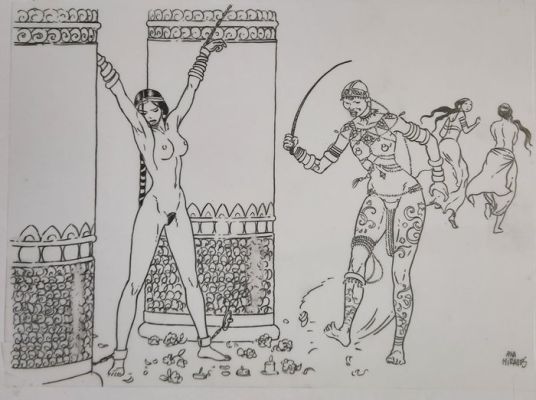 Mirallès, Ana - 1 Original preliminary drawing - Djinn | Catawiki