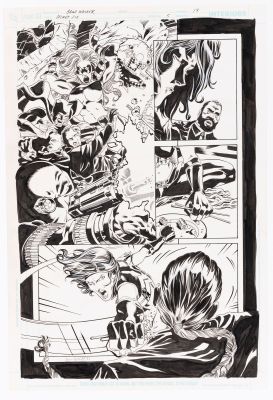 Lot 154 - BRAD WALKER SECRET SIX VOL. 2 #5 COMIC BOOK PAGE ORIGINAL ART.