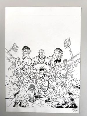 Stédo - 1 Original cover - Les Diables Rouges - Couverture originale du tome 7 des "Diables Rouges" - Enfer et dames nations - 2021 | Catawiki