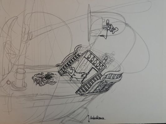 Pazienza, Andrea - 1 Original drawing - La Nave dei Folli - Autoritratto | Catawiki