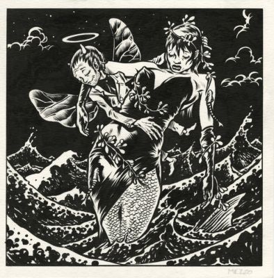 Mezzo - 1 Original preliminary drawing - Mr Mouche - Le sauvetage - 2005 | Catawiki