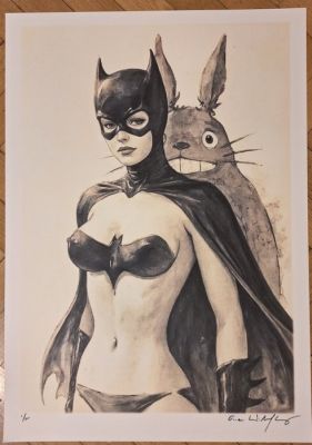 Emma Wildfang - "Totoro and Batgirl" - Vintage edition by Emma Wildfang - Large size | Catawiki